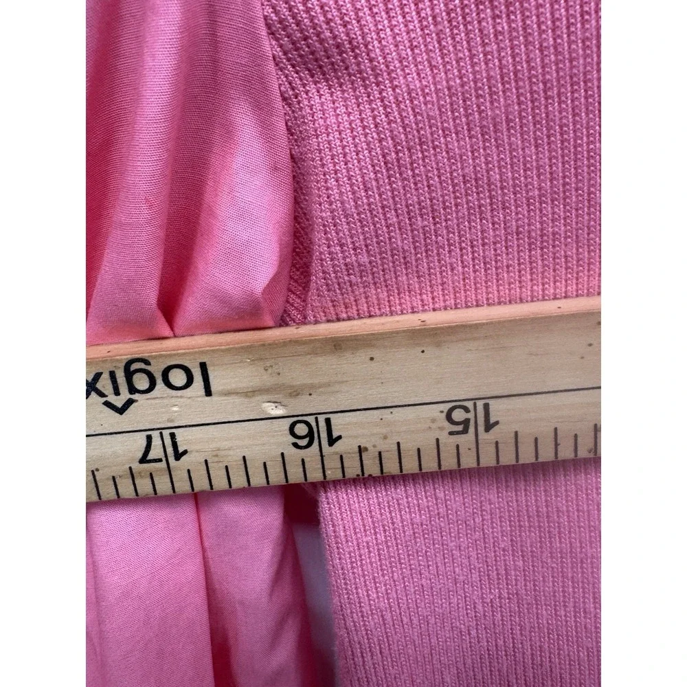 Fashion nova Puff Long Sleeve T Shirt Dress Short Hot Pink Sz XL Barbiecore NWOT - Picture 7 of 11